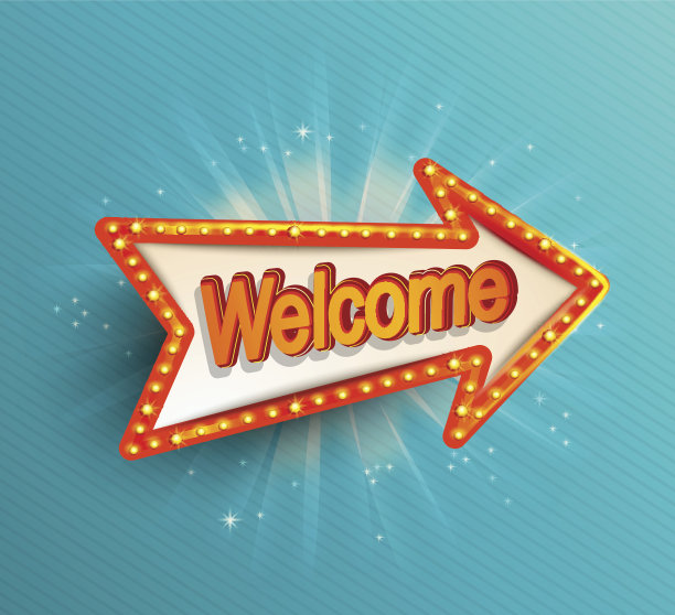 闪烁着复古的光箭头。矢量插图。图片下载