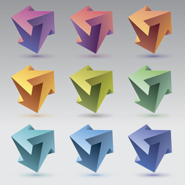 不可能的形状，箭头，不真实的晶体图片下载