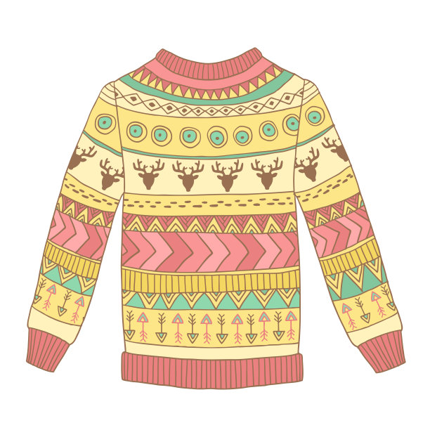 可爱舒适的毛衣与抽象的装饰图片下载