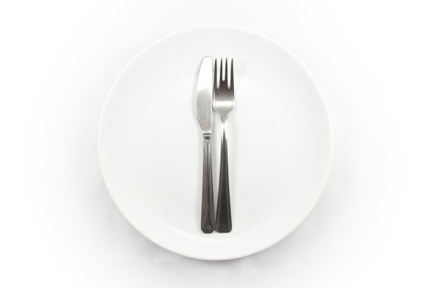 用刀叉清空盘子图片下载