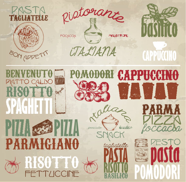 复古的意大利品牌图片下载