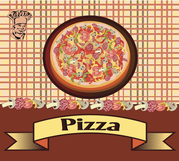 披萨，矢量图，菜单图片下载