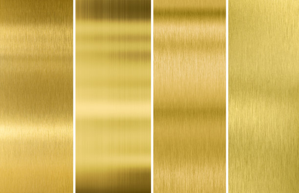 金色或黄铜拉丝金属纹理背景设置素材图片
