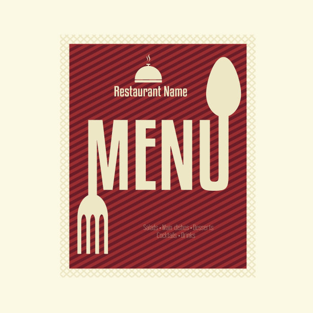 餐厅菜单卡设计模板图片下载