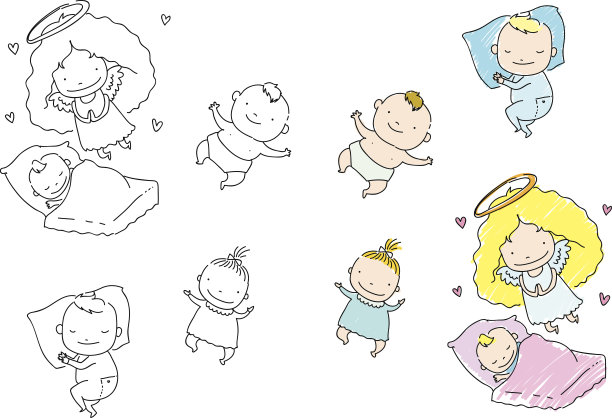 一组向量子绘图图片下载