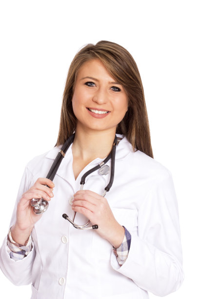 一个年轻漂亮的女医生的肖像素材图片