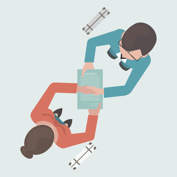 两个人握手的俯视图。图片下载