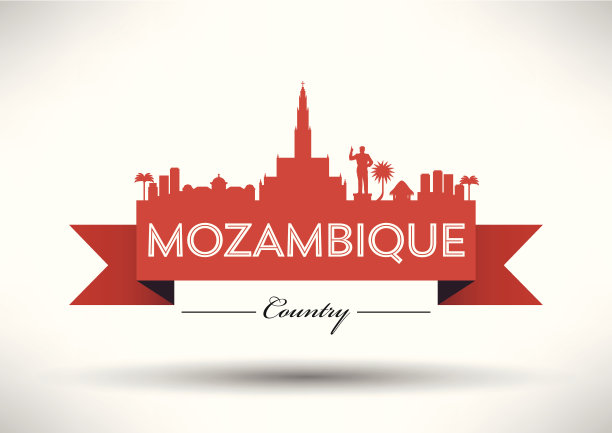 莫桑比克城市天际线排版设计图片下载