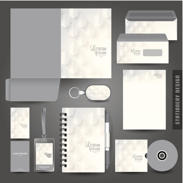 文具设计的模板。图片下载