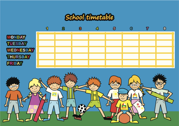学校作息时间表图片下载