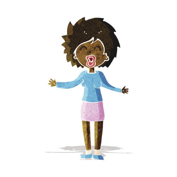 卡通响亮的女人图片下载