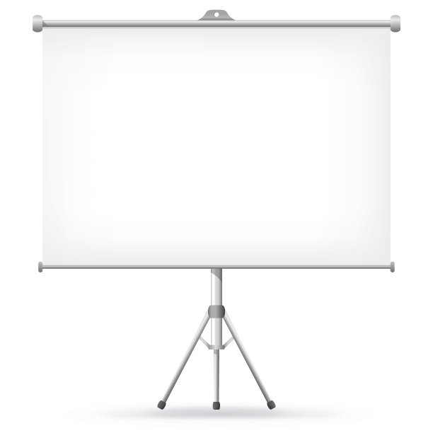 投影屏幕矢量插图。图片下载