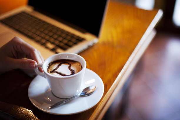 咖啡计算机时间图片下载