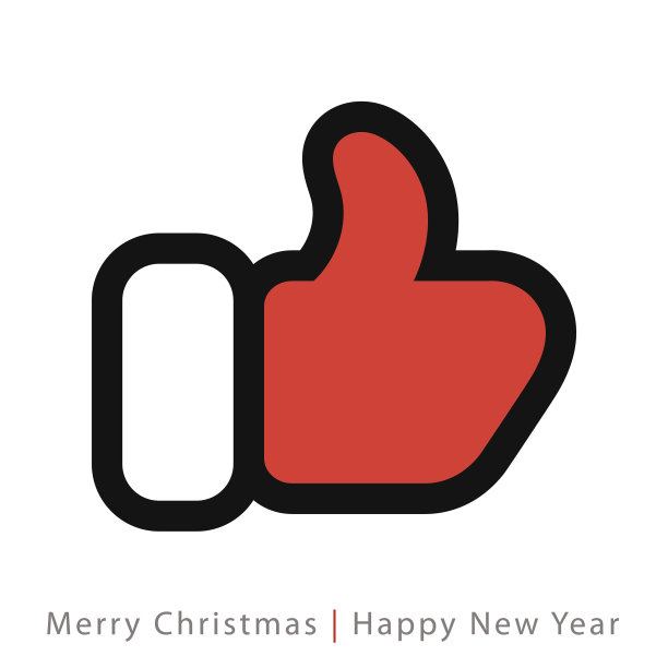 红色手套大拇指向上的图标图片下载