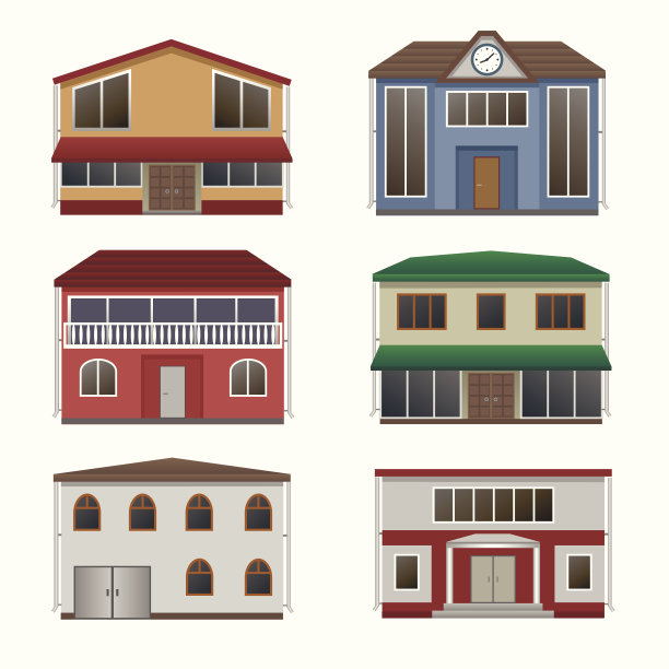 家图标集合。图片下载