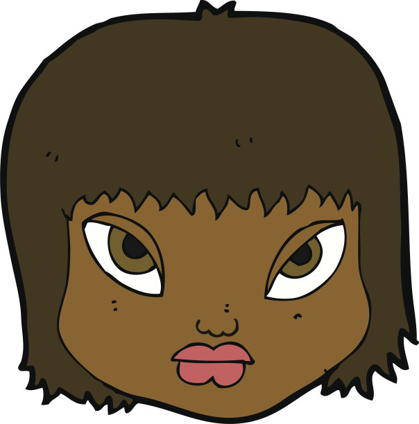 卡通生气的脸图片下载