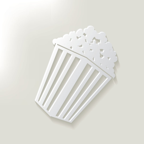 爆米花,干净的向量图片下载