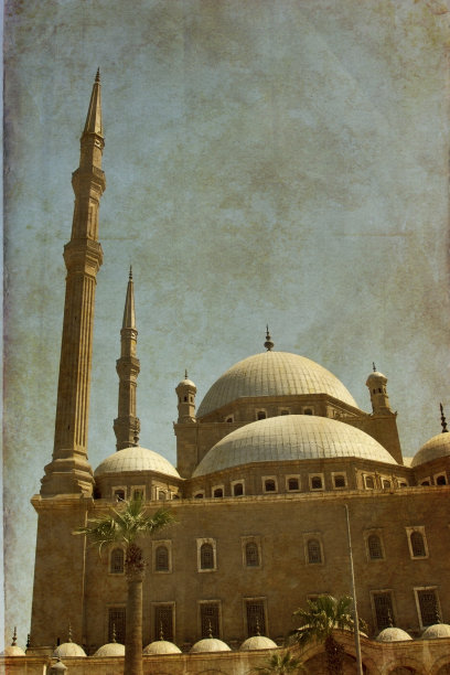 开罗穆罕默德·阿里清真寺复古风图片下载