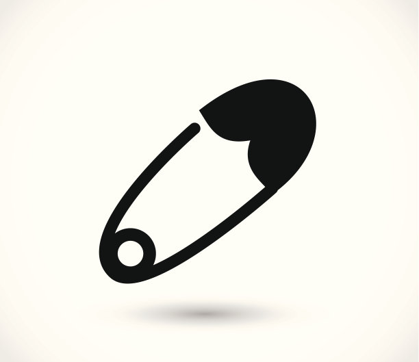 安全引脚图标矢量图片下载