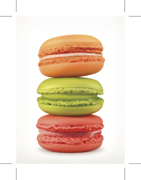 马卡龙,矢量图标素材图片