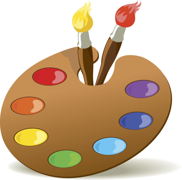 调色板和画笔图片下载