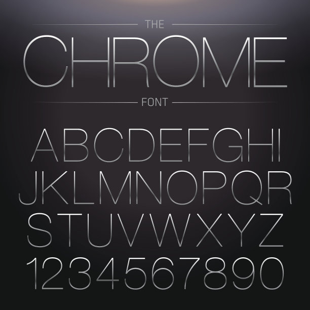 薄铬字体图片下载