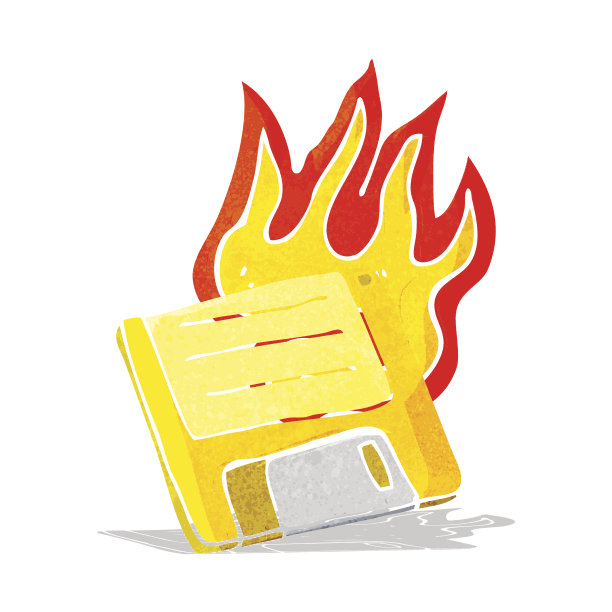 卡通旧电脑磁盘图片下载