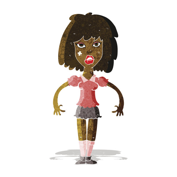 卡通女孩打架图片下载