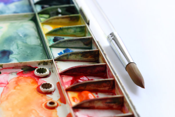 水彩调色板图片下载