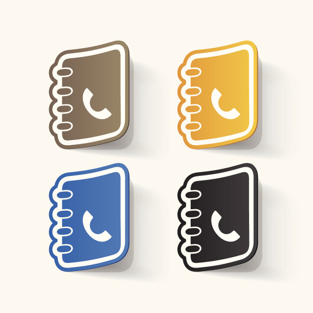 纸夹贴纸:电话号码簿图片下载