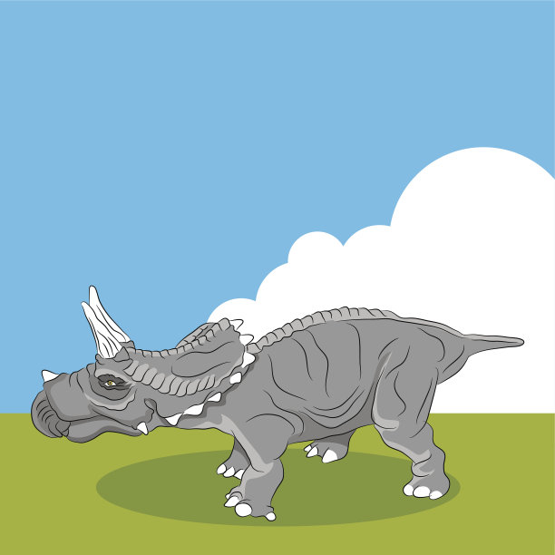 三角龙的恐龙形象图片下载
