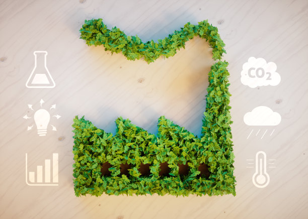 绿色工厂的概念图片下载