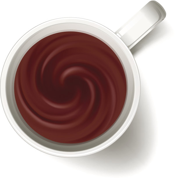 一杯可可或热巧克力-以上观点。图片下载