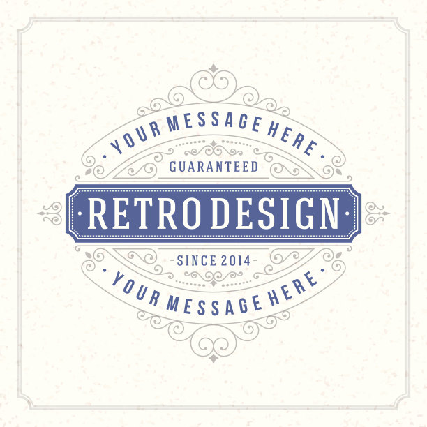 复古的排版设计元素图片下载