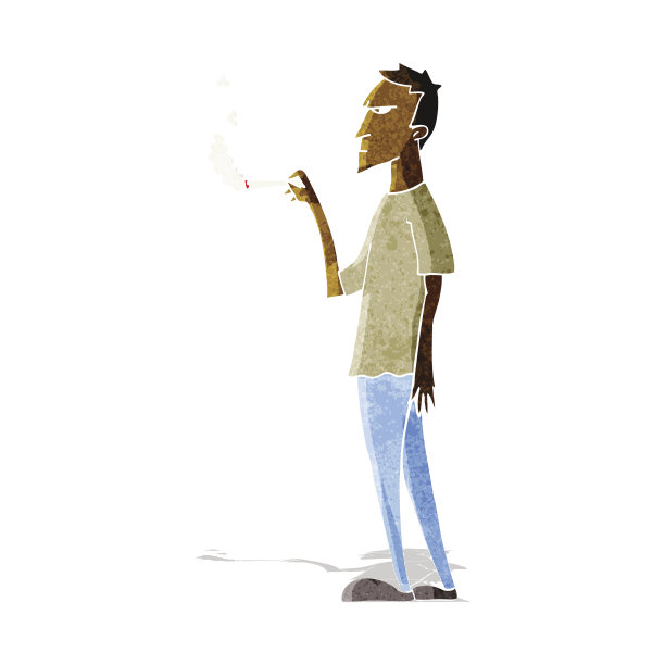 卡通惹恼了吸烟者图片下载