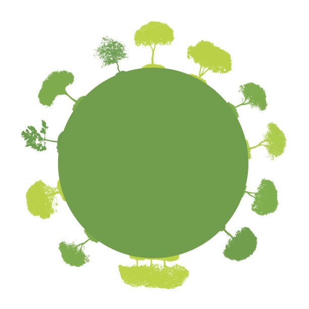 抽象树的轮廓。矢量插图。图片下载