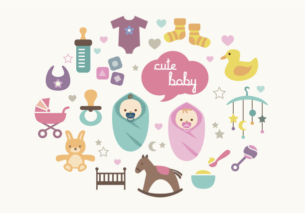 婴儿矢量图素材ID：141756304