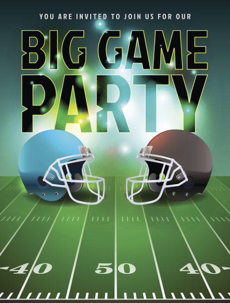 美式足球大比赛派对海报图片下载