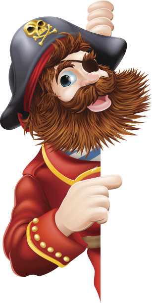 海盗指着路标图片下载
