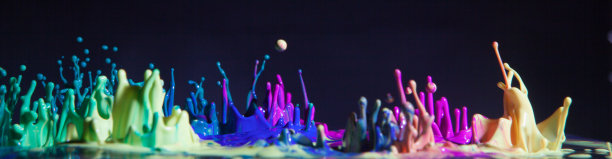 5 .彩色喷溅艺术照片图片下载