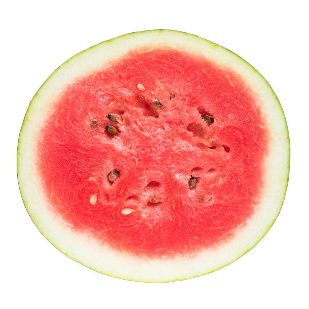 西瓜横截面白色图片下载