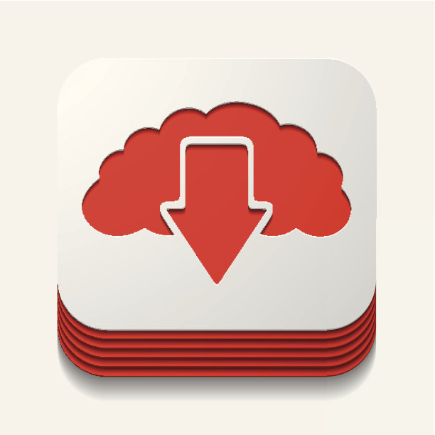 方形按钮:云图片下载