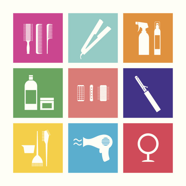 平面设计美发图标集9图片下载