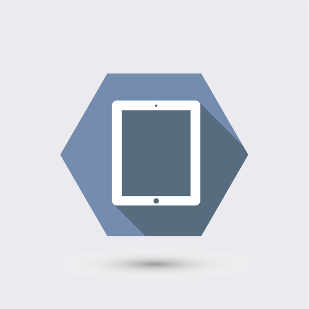 向量现代平面图标与长阴影。图片下载