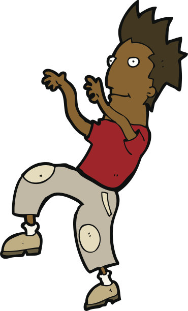 卡通快乐男子趣味舞蹈图片下载