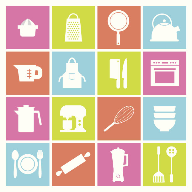 器皿图标套装16个图片下载