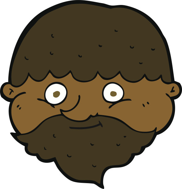 卡通有胡子的男人图片下载