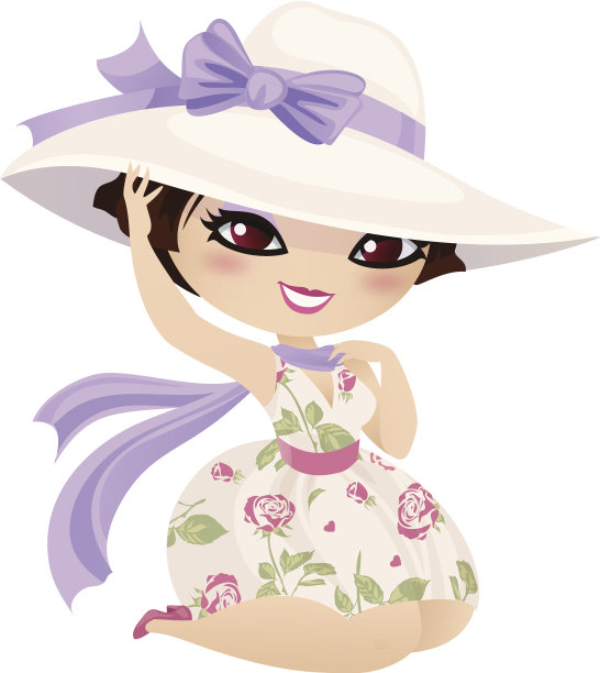 戴着帽子和围巾的漂亮女孩图片下载