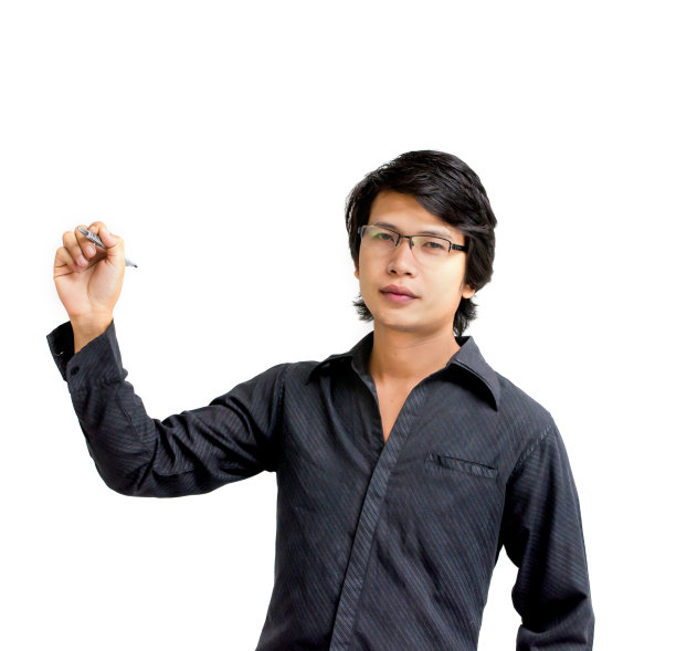 亚洲商人写东西图片下载