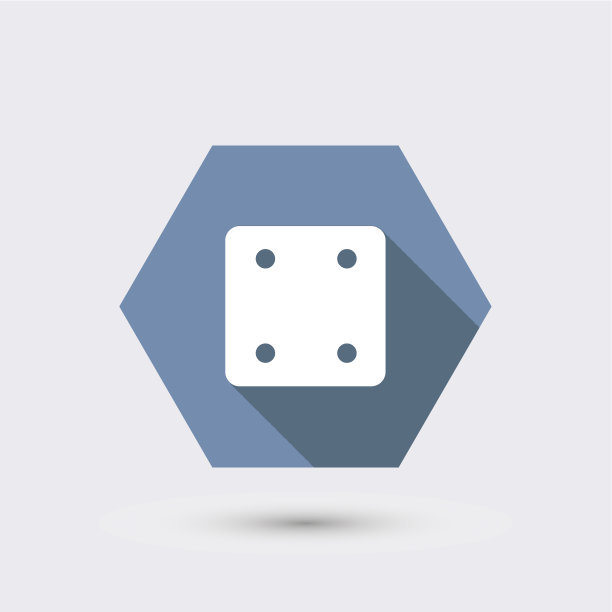 向量现代平面图标与长阴影。图片下载